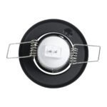 GLOBOSTAR® DELTA 77801 Χωνευτή Κινούμενη Βάση για Σποτ MR11 με Ντουί GU10/GU5.3 IP20 - Μαύρο Ματ - Μ7 x Π7 x Υ2.1cm / Q5.5cm - Image 6