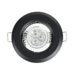 GLOBOSTAR® DELTA 77808 Χωνευτή Βάση για Σποτ MR16 με Ντουί GU10/GU5.3 IP20 - Μαύρο Ματ - Μ8.3 x Π8.3 x Υ3.1cm / Q6cm - Image 6