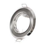 GLOBOSTAR® RAFY 77809 Χωνευτή Βάση για Σποτ MR16 με Ντουί GU10/GU5.3 IP20 - Νίκελ Βούρτσας - Μ8.3 x Π8.3 x Υ3.1cm / Q6cm - Image 2