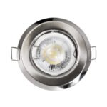 GLOBOSTAR® RAFY 77809 Χωνευτή Βάση για Σποτ MR16 με Ντουί GU10/GU5.3 IP20 - Νίκελ Βούρτσας - Μ8.3 x Π8.3 x Υ3.1cm / Q6cm - Image 5