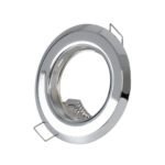 GLOBOSTAR® RAFY 77810 Χωνευτή Βάση για Σποτ MR16 με Ντουί GU10/GU5.3 IP20 - Νίκελ Χρώμιο - Μ8.3 x Π8.3 x Υ3.1cm / Q6cm