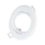 GLOBOSTAR® RAFY 77814 Χωνευτή Κινούμενη Βάση για Σποτ MR16 με Ντουί GU10/GU5.3 IP20 - Λευκό - Μ9.2 x Π9.2 x Υ3.1cm / Q7cm