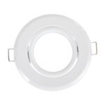 GLOBOSTAR® RAFY 77814 Χωνευτή Κινούμενη Βάση για Σποτ MR16 με Ντουί GU10/GU5.3 IP20 - Λευκό - Μ9.2 x Π9.2 x Υ3.1cm / Q7cm - Image 3