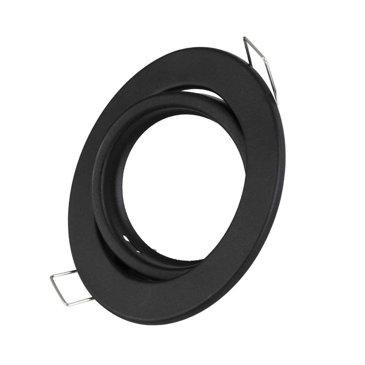 77815_0 GLOBOSTAR® DELTA 77815 Χωνευτή Κινούμενη Βάση για Σποτ MR16 με Ντουί GU10/GU5.3 IP20 - Μαύρο Ματ - Μ9.2 x Π9.2 x Υ2.8cm / Q7.6cm - Image 1