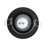 GLOBOSTAR® DELTA 77815 Χωνευτή Κινούμενη Βάση για Σποτ MR16 με Ντουί GU10/GU5.3 IP20 - Μαύρο Ματ - Μ9.2 x Π9.2 x Υ2.8cm / Q7.6cm - Image 6