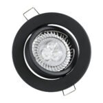 GLOBOSTAR® DELTA 77815 Χωνευτή Κινούμενη Βάση για Σποτ MR16 με Ντουί GU10/GU5.3 IP20 - Μαύρο Ματ - Μ9.2 x Π9.2 x Υ2.8cm / Q7.6cm - Image 8