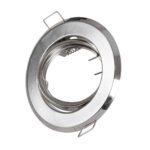 GLOBOSTAR® RAFY 77816 Χωνευτή Κινούμενη Βάση για Σποτ MR16 για Ντουί GU10/GU5.3 IP20 - Νίκελ Βούρτσας - Μ9.2 x Π9.2 x Υ3.1cm / Q7cm