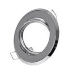 GLOBOSTAR® RAFY 77817 Χωνευτή Κινούμενη Βάση για Σποτ MR16 με Ντουί GU10/GU5.3 IP20 - Νίκελ Χρώμιο - Μ9.2 x Π9.2 x Υ3.1cm / Q7cm