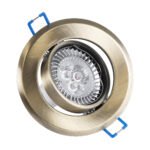 GLOBOSTAR® DELTA 77820 Χωνευτή Κινούμενη Βάση για Σποτ MR16 με Ντουί GU10/GU5.3 IP20 - Μπρούτζινο - Μ9.2 x Π9.2 x Υ2.8cm / Q7.6cm - Image 8