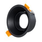 GLOBOSTAR® ALPHA 77831 Χωνευτή Κινούμενη Βάση για Σποτ MR16 με Ντουί GU10/GU5.3 IP20 - Μαύρο Ματ - Μ9.4 x Π9.4 x Υ4.2cm / Q8.3cm - Image 2