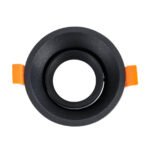 GLOBOSTAR® ALPHA 77831 Χωνευτή Κινούμενη Βάση για Σποτ MR16 με Ντουί GU10/GU5.3 IP20 - Μαύρο Ματ - Μ9.4 x Π9.4 x Υ4.2cm / Q8.3cm - Image 3