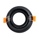 GLOBOSTAR® ALPHA 77831 Χωνευτή Κινούμενη Βάση για Σποτ MR16 με Ντουί GU10/GU5.3 IP20 - Μαύρο Ματ - Μ9.4 x Π9.4 x Υ4.2cm / Q8.3cm - Image 4