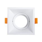 GLOBOSTAR® ALPHA 77832 Χωνευτή Κινούμενη Βάση για Σποτ MR16 με Ντουί GU10/GU5.3 IP20 - Λευκό - Μ9 x Π9 x Υ4.5cm / Q8.3cm - Image 3