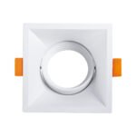 GLOBOSTAR® ALPHA 77832 Χωνευτή Κινούμενη Βάση για Σποτ MR16 με Ντουί GU10/GU5.3 IP20 - Λευκό - Μ9 x Π9 x Υ4.5cm / Q8.3cm - Image 4