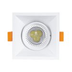 GLOBOSTAR® ALPHA 77832 Χωνευτή Κινούμενη Βάση για Σποτ MR16 με Ντουί GU10/GU5.3 IP20 - Λευκό - Μ9 x Π9 x Υ4.5cm / Q8.3cm - Image 7