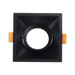 GLOBOSTAR® ALPHA 77833 Χωνευτή Κινούμενη Βάση για Σποτ MR16 με Ντουί GU10/GU5.3 IP20 - Μαύρο Ματ - Μ9 x Π9 x Υ4.5cm / Q8.3cm - Image 4