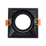 GLOBOSTAR® ALPHA 77833 Χωνευτή Κινούμενη Βάση για Σποτ MR16 με Ντουί GU10/GU5.3 IP20 - Μαύρο Ματ - Μ9 x Π9 x Υ4.5cm / Q8.3cm - Image 5