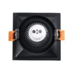 GLOBOSTAR® ALPHA 77833 Χωνευτή Κινούμενη Βάση για Σποτ MR16 με Ντουί GU10/GU5.3 IP20 - Μαύρο Ματ - Μ9 x Π9 x Υ4.5cm / Q8.3cm - Image 6