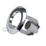 GLOBOSTAR® ACIDA 77847 Χωνευτή Βάση για Σποτ R63 με Ντουί E27 IP20 - Νίκελ Χρώμιο - Μ11 x Π11 x Υ11cm / Q9cm