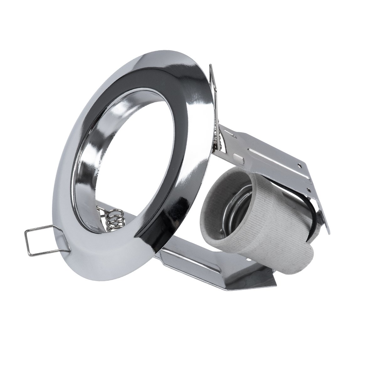 77847_0 GLOBOSTAR® ACIDA 77847 Χωνευτή Βάση για Σποτ R63 με Ντουί E27 IP20 - Νίκελ Χρώμιο - Μ11 x Π11 x Υ11cm / Q9cm - Image 1