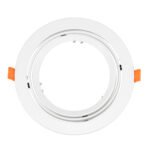 GLOBOSTAR® VITA 77850 Χωνευτή Κινούμενη Βάση για Σποτ AR111 για Ντουί GU10/GU5.3 IP20 - Λευκό - Μ17 x Π17 x Υ4.5cm / Q16cm