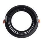 GLOBOSTAR® VITA 77851 Χωνευτή Κινούμενη Βάση για Σποτ AR111 για Ντουί GU10/GU5.3 IP20 - Μαύρο Ματ - Μ18 x Π18 x Υ4.5cm / Q16.5cm - Image 3