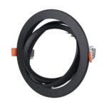 GLOBOSTAR® VITA 77851 Χωνευτή Κινούμενη Βάση για Σποτ AR111 για Ντουί GU10/GU5.3 IP20 - Μαύρο Ματ - Μ18 x Π18 x Υ4.5cm / Q16.5cm - Image 4