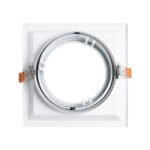 GLOBOSTAR® VITA 77852 Χωνευτή Κινούμενη Βάση για Σποτ AR111 για Ντουί GU10/GU5.3 IP20 - Λευκό - Μ18 x Π18 x Υ4.5cm / Q17.5 x 17.5cm - Image 3