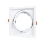 GLOBOSTAR® VITA 77852 Χωνευτή Κινούμενη Βάση για Σποτ AR111 για Ντουί GU10/GU5.3 IP20 - Λευκό - Μ18 x Π18 x Υ4.5cm / Q17.5 x 17.5cm - Image 4