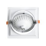 GLOBOSTAR® VITA 77852 Χωνευτή Κινούμενη Βάση για Σποτ AR111 για Ντουί GU10/GU5.3 IP20 - Λευκό - Μ18 x Π18 x Υ4.5cm / Q17.5 x 17.5cm - Image 7