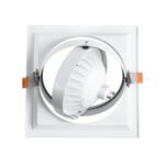 GLOBOSTAR® VITA 77852 Χωνευτή Κινούμενη Βάση για Σποτ AR111 για Ντουί GU10/GU5.3 IP20 - Λευκό - Μ18 x Π18 x Υ4.5cm / Q17.5 x 17.5cm - Image 8