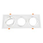 GLOBOSTAR® VITA 77856 Χωνευτή Κινούμενη Βάση για 3 x Σποτ AR111 για Ντουί GU10/GU5.3 IP20 - Λευκό - Μ48.7 x Π18 x Υ5.5cm / Q47.5 x 17cm - Image 4