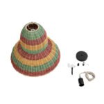 GLOBOSTAR® CABALLEROS 02057 Boho Κρεμαστό Φωτιστικό Οροφής με Ντουί 1 x E27 AC 220-240V IP20 - Πολύχρωμο - Μ40 x Π40 x Υ30cm - Image 10