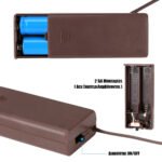 GLOBOSTAR® BRANCH 79800 Μοντέρνο Επιτραπέζιο Φωτιστικό LED 3W 300lm 360° με 2 x ΑΑ Μπαταρίες DC 3V IP20 Ψυχρό Λευκό 6000K - DIODE - Καφέ & Μπεζ - Μ62.5 x Π62.5 x Υ70cm - 2 Χρόνια Εγγύηση - Image 5