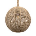 GLOBOSTAR® MANDALA 00731 Boho Κρεμαστό Φωτιστικό Οροφής με Ντουί 1 x E27 AC 220-240V IP20 - Μπεζ - Μ30 x Π30 x Y30cm - Image 2