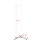 Μοντέρνο Minimal Επιδαπέδιο Μαύρο Φωτιστικό 100cm LED 16 Watt με Ασύρματο Χειριστήριο RF & Dimmer Θερμό Λευκό 3000k GloboStar ALIEN Design GLOBO-100-3 - Image 2