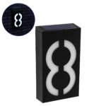 GloboStar® 71518 Αυτόνομο Ηλιακό Φωτιστικό LED SMD 1W 100lm με Ενσωματωμένη Μπαταρία 1000mAh - Φωτοβολταϊκό Πάνελ με Αισθητήρα Ημέρας-Νύχτας για Αρίθμηση Δρόμου με Αριθμό 8 Αδιάβροχο IP55 Ψυχρό Λευκό 6000K - Image 2