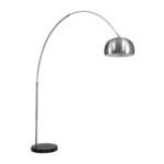 GLOBOSTAR® PRAGUE 00990 Μοντέρνο Επιδαπέδιο Φωτιστικό με Ντουί 1 x E27 AC 220-240V IP20 - Νίκελ Βούρτσας - Μ210 x Π45 x Υ220cm - Image 2