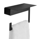 Πετσετοκρεμάστρα κρίκος με βάση NEO 8224 55 Μαύρη ματ KARAG