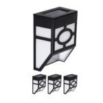 GloboStar® 85707 ΣΕΤ 4 Τεμαχίων Αυτόνομα Ηλιακά Φωτιστικά Τοίχου Μαύρα-Λευκά LED SMD 1W 100lm με Ενσωματωμένη Μπαταρία 600mAh - Φωτοβολταϊκό Πάνελ με Αισθητήρα Ημέρας-Νύχτας Αδιάβροχα IP65 Θερμό Λευκό 3000K - Image 2