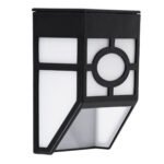 GloboStar® 85707 ΣΕΤ 4 Τεμαχίων Αυτόνομα Ηλιακά Φωτιστικά Τοίχου Μαύρα-Λευκά LED SMD 1W 100lm με Ενσωματωμένη Μπαταρία 600mAh - Φωτοβολταϊκό Πάνελ με Αισθητήρα Ημέρας-Νύχτας Αδιάβροχα IP65 Θερμό Λευκό 3000K - Image 4