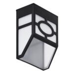 GloboStar® 85707 ΣΕΤ 4 Τεμαχίων Αυτόνομα Ηλιακά Φωτιστικά Τοίχου Μαύρα-Λευκά LED SMD 1W 100lm με Ενσωματωμένη Μπαταρία 600mAh - Φωτοβολταϊκό Πάνελ με Αισθητήρα Ημέρας-Νύχτας Αδιάβροχα IP65 Θερμό Λευκό 3000K - Image 5