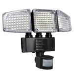 GloboStar® 85711 Αυτόνομος Ηλιακός Προβολέας με Τρεις Περιστρεφόμενες Κεφαλές LED SMD 2835 50W 2500lm με Ενσωματωμένη Μπαταρία 3400mAh - Φωτοβολταϊκό Πάνελ με Αισθητήρα Ημέρας-Νύχτας - PIR Αισθητήρα Κίνησης Αδιάβροχο IP65 Ψυχρό Λευκό 6000K - Image 3