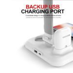 GLOBOSTAR® ONO 86101 Μοντέρνο Επιτραπέζιο Φωτιστικό Γραφείου με Ασύρματη Φόρτιση 10W 2A LED 5W 1000lm 90° DC 5V με USB-C IP20 Φυσικό Λευκό 4500K - Sanan SMD Chip - Λευκό - Μ33 x Π14 x Υ63cm - 2 Χρόνια Εγγύηση - Image 6