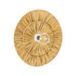 GLOBOSTAR® COLOMBO 02284 Boho Φωτιστικό Τοίχου - Απλίκα με Ντουί 1 x E27 AC 220-240V IP20 - Μπεζ - Μ40 x Π40 x Υ9cm - Image 2