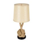 GLOBOSTAR® MONKEYFIST 01162 Vintage Επιτραπέζιο Φωτιστικό Πορτατίφ με Ντουί 1 x E27 AC 220-240V IP20 - Μπεζ - Μ27 x Π27 x Υ58cm - Image 2