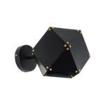 GLOBOSTAR® WELLES 00794 Μοντέρνο Φωτιστικό Τοίχου - Απλίκα με Ντουί 1 x E14 AC 220-240V IP20 - Μαύρο - Μ17 x Π28 x Υ17cm - Image 2