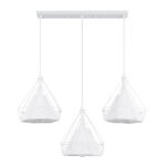 GLOBOSTAR® EIFFEL 61570 Vintage Κρεμαστό Φωτιστικό Οροφής με Ντουί 3 x E27 AC 220-240V IP20 - Λευκό - Μ68 x Π25 x Υ130cm - Image 2