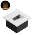 GLOBOSTAR® STEP-MINA 90626 Χωνευτό Αρχιτεκτονικό Φωτιστικό Διαδρόμου/Σκαλοπατιού LED 3W 330lm 30° DC 24V Αδιάβροχο IP65 Θερμό Λευκό 2700K Dimmable - Μαύρο & Λευκό - Μ8.3 x Π8.3 x Υ5cm / Μ6.6 x Π6.6cm - 3 Χρόνια Εγγύηση