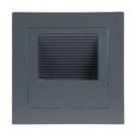 GLOBOSTAR® STEP-MINA 90627 Χωνευτό Αρχιτεκτονικό Φωτιστικό Διαδρόμου/Σκαλοπατιού LED 3W 330lm 30° DC 24V Αδιάβροχο IP65 Θερμό Λευκό 2700K Dimmable - Γκρι Ανθρακί - Μ8.3 x Π8.3 x Υ5cm / Μ6.6 x Π6.6cm - 3 Χρόνια Εγγύηση - Image 4